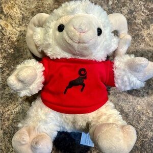 Adorable Plush Sheep Toy with Red Shirt
